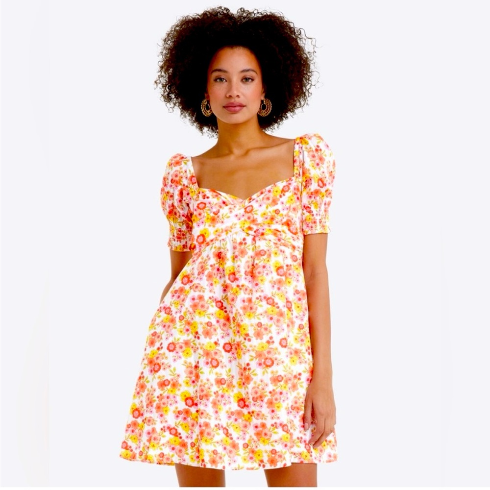 Draper James cotton mini floral babydoll dress size 4